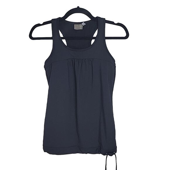 Athleta Black Drawstring Tinker Racerback Tank Top Womens Size XS - Picture 1 of 8